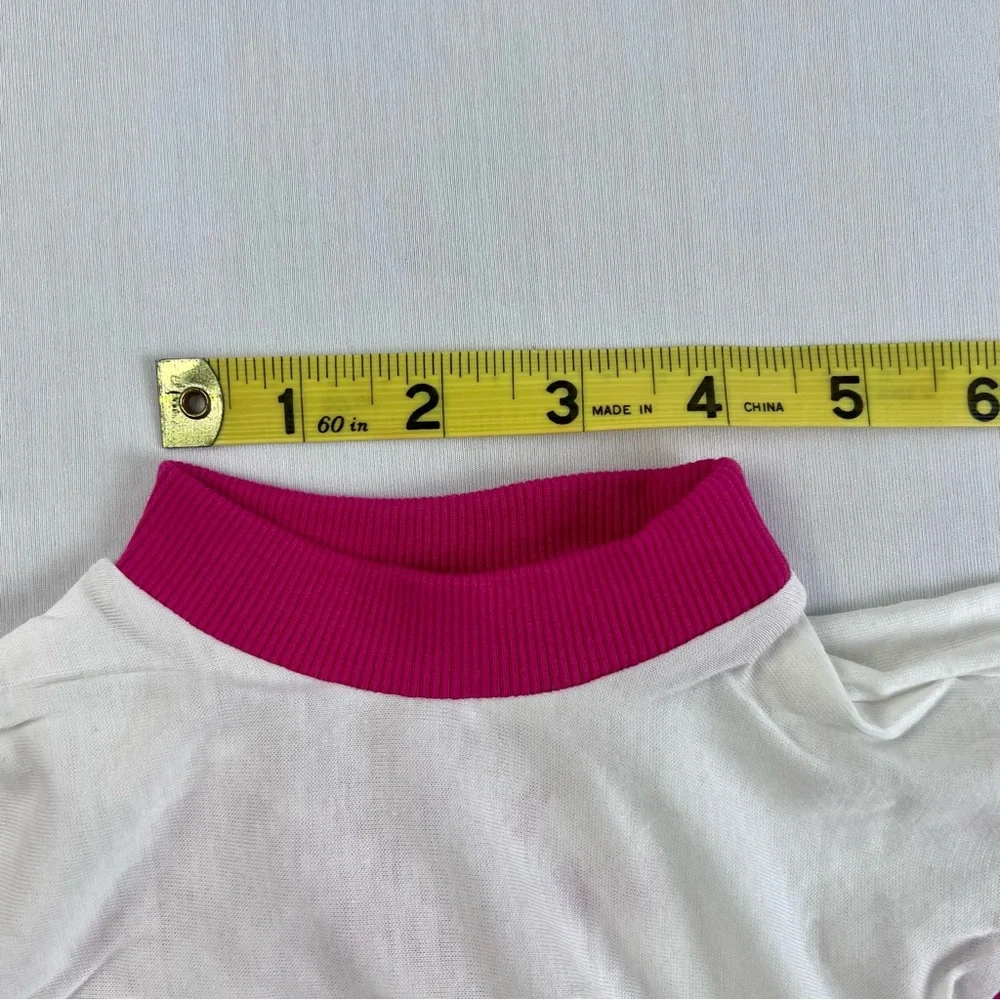 J Crew puppy Dog shirt, sleeveless Pink-White crab‎ shirt Size S NWT